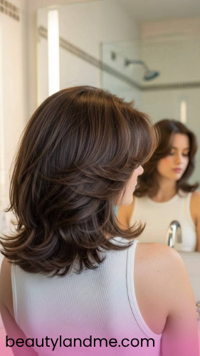 مدل موی لیر بلند با حالت موج‌دار و طبیعی