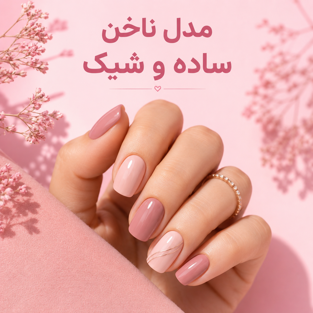 مدل ناخن ساده و شیک